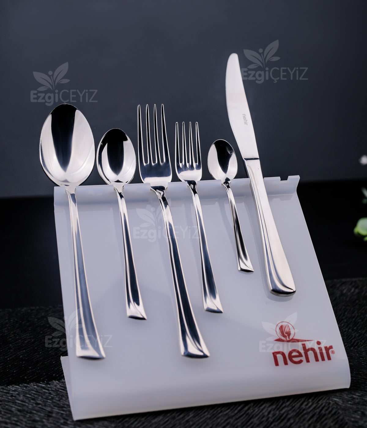 Nehir Sade 12 Kişilik 72 Parça Kutulu Çatal Kaşık Takımı