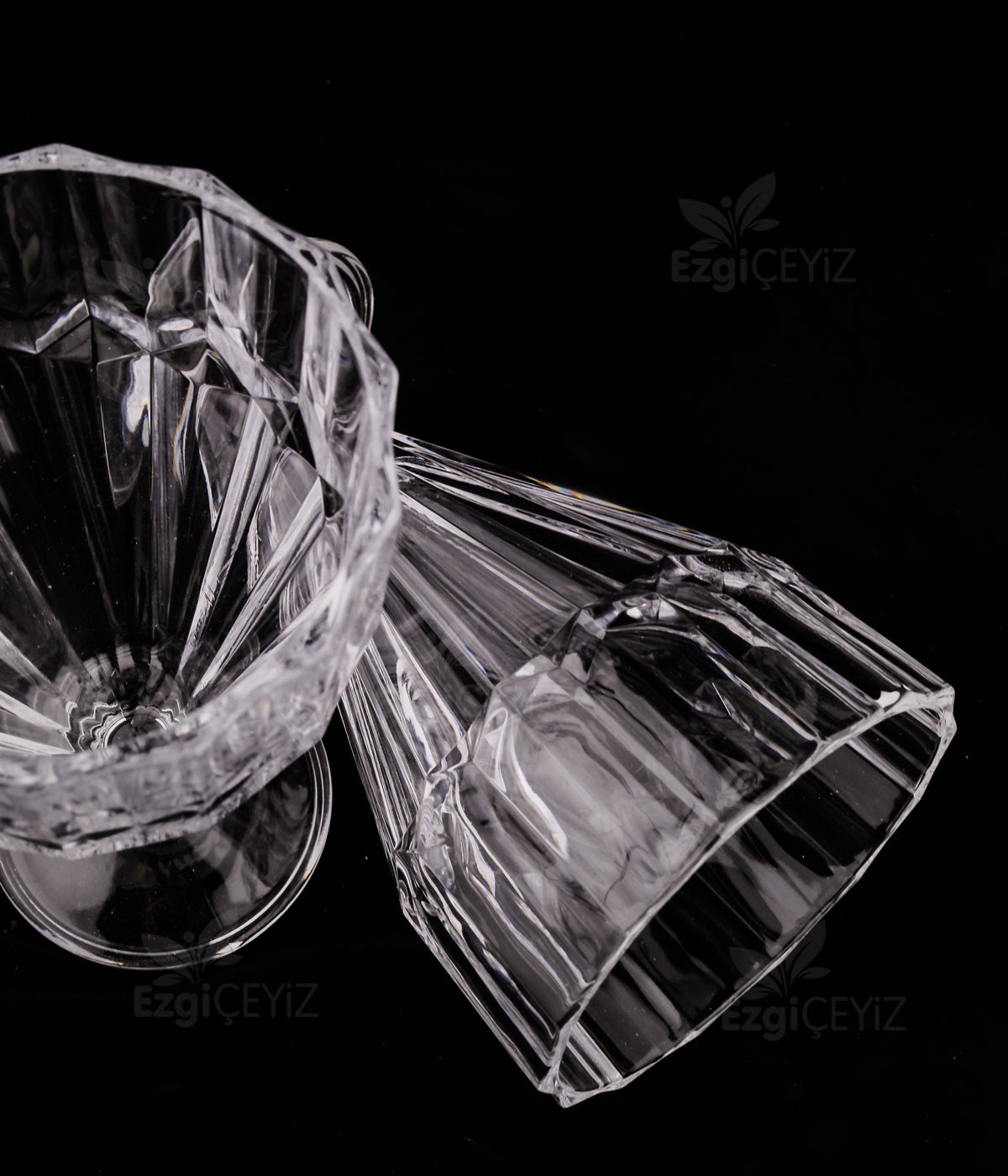 Paşabahçe Pleats 2'li Kristal Dondurmalık