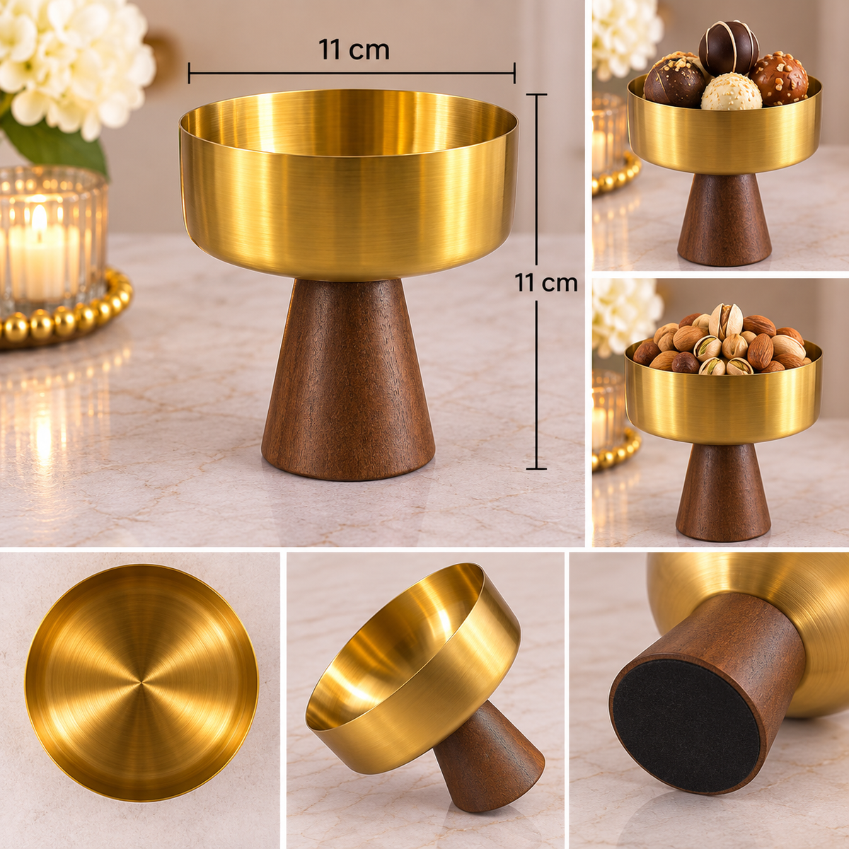 Akasya Ayaklı Gold Sunumluk