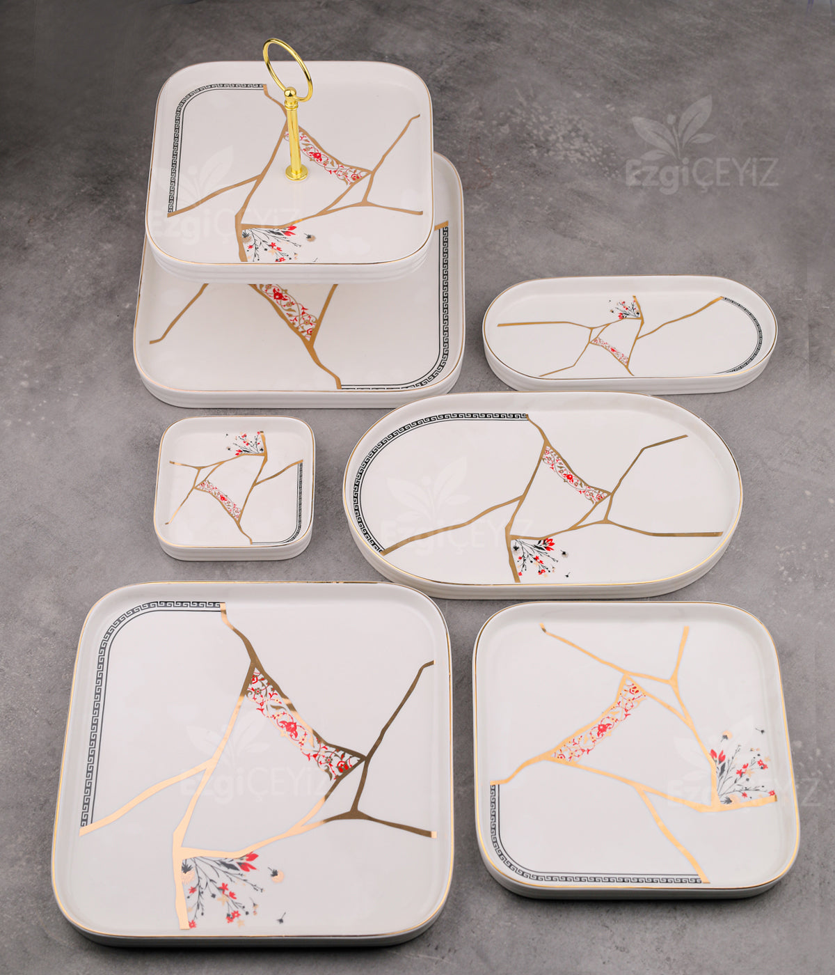 Acar Kintsugi Star 6 Kişilik 25 Parça Brunch Set