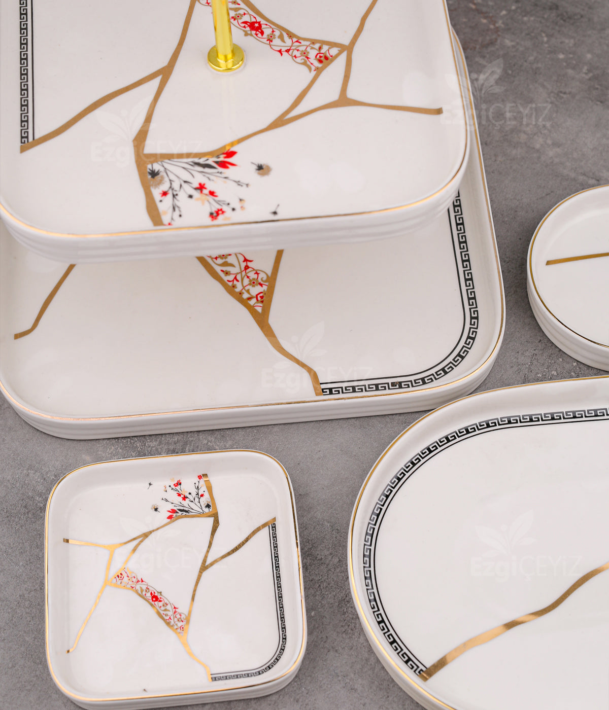 Acar Kintsugi Star 6 Kişilik 25 Parça Brunch Set