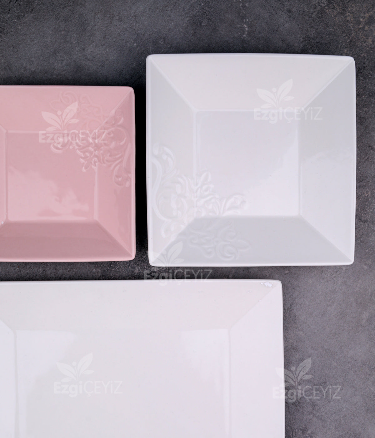 Karaca Forever Bone Trend Emboss Porselen 6 Kişilik 32 Parça Kahvaltı Takımı Pink