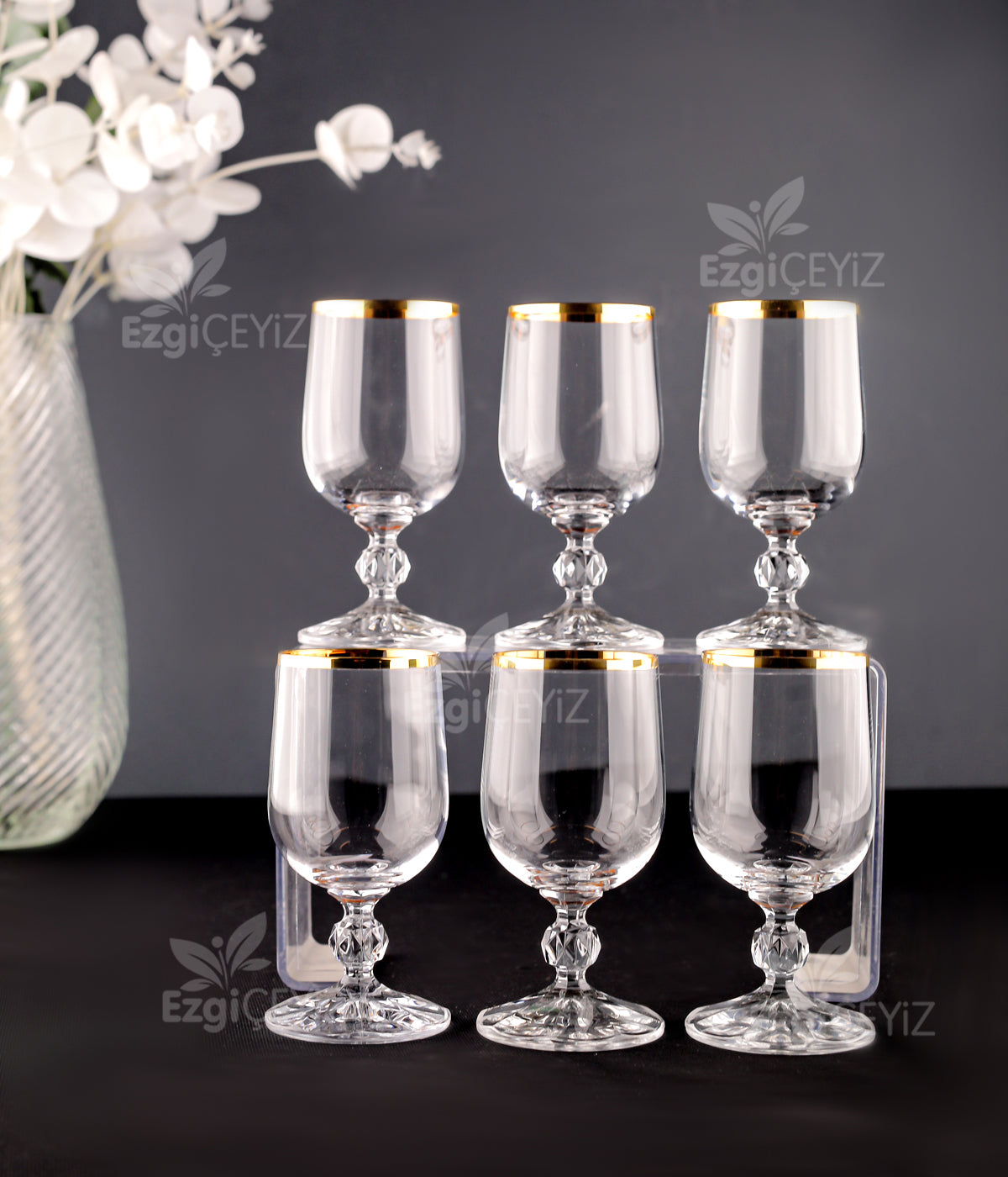 Kristal 6 'lı kahve yanı bardağı