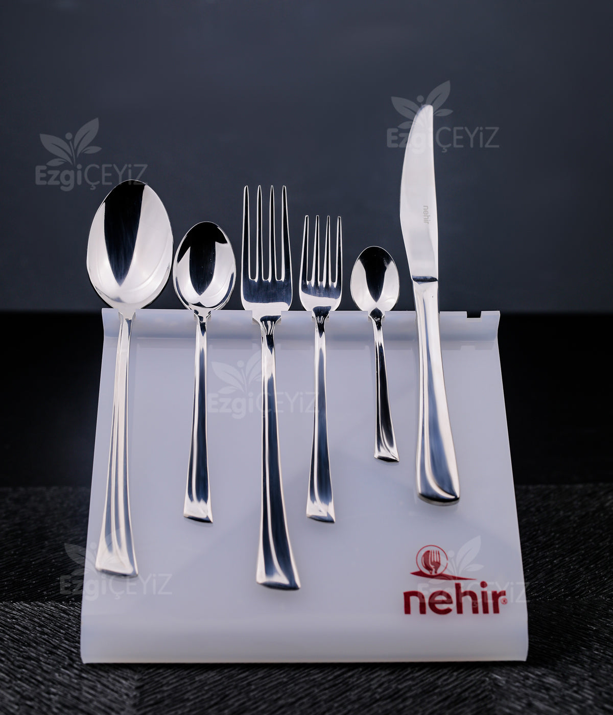 Nehir Sade 12 Kişilik 72 Parça Kutulu Çatal Kaşık Takımı