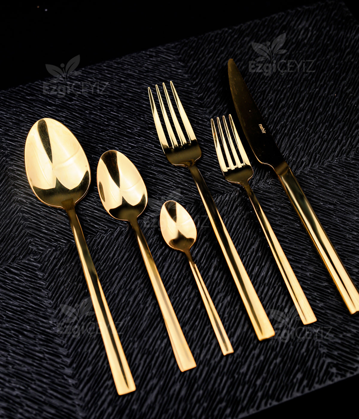 Dalyan Gold 12 Kişilik 72 Parça Kutulu Çatal Kaşık Bıçak Takımı