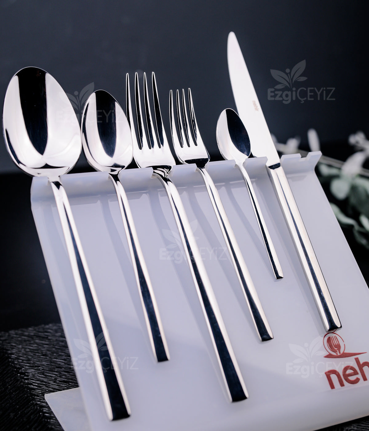 Nehir Dalyan Sade 12 Kişilik 72 Parça Kutulu Çatal Kaşık Bıçak Takımı