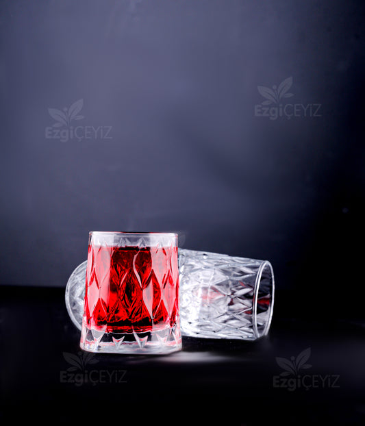 Paşabahçe leafy 4 lü kahve yanı su bardağı