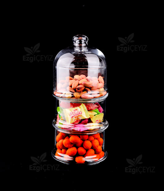 Paşabahçe Villa Patisserie 3 Katlı Kurabiyelik ve Çerezlik