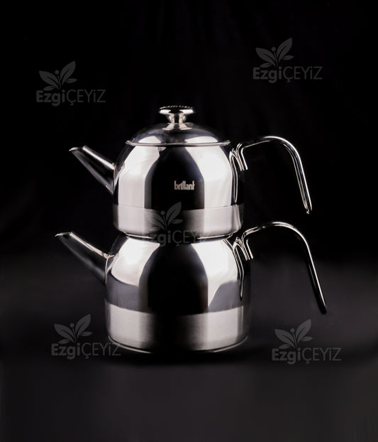 Brillant Mizar Mini Boy Inox Kulp Paslanmaz Çelik Çaydanlık