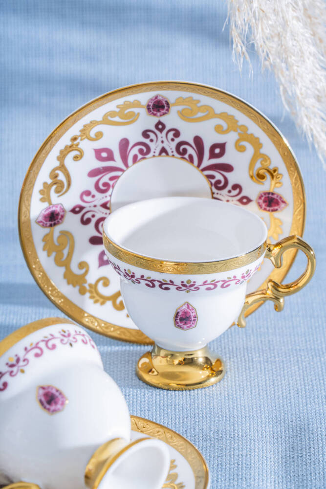 Acar - Kleodora 6 Kişilik Kahve Fincan Takımı - 90 ml