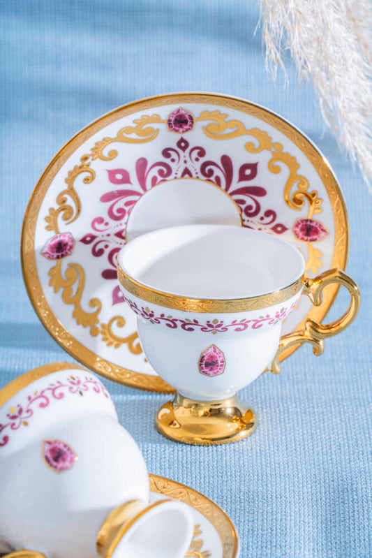 Acar - Kleodora 6 Kişilik Kahve Fincan Takımı - 90 ml