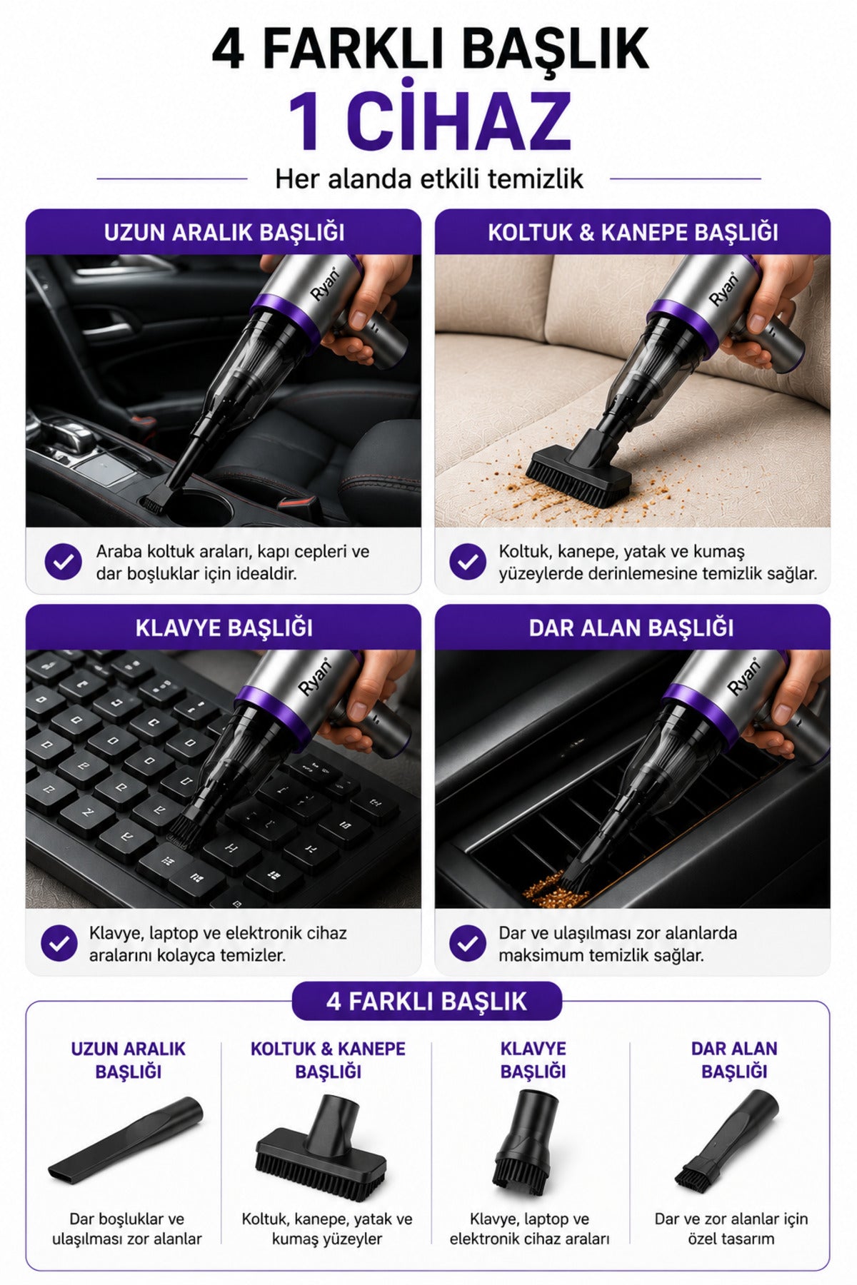Ryan Dyson Şarjlı Oto Süpürge