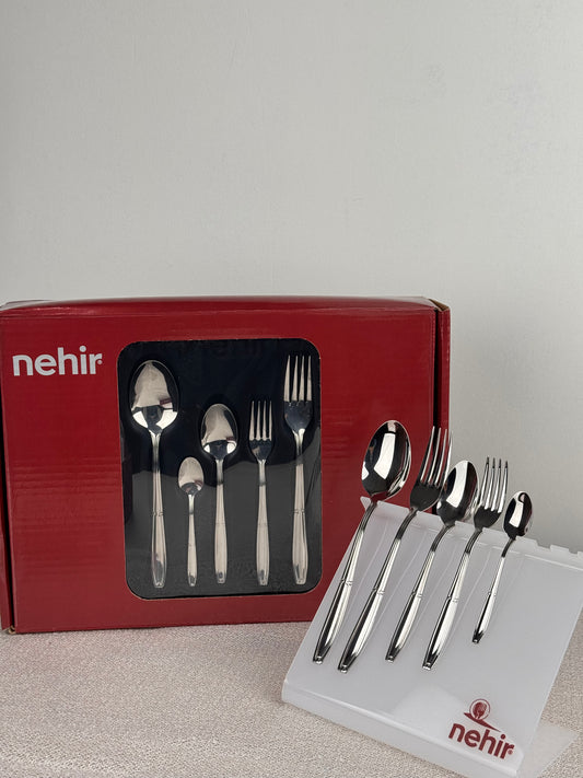 Nehir marka 60 parça 18/10 304 kalite paslanmaz çelik çatal kaşık seti