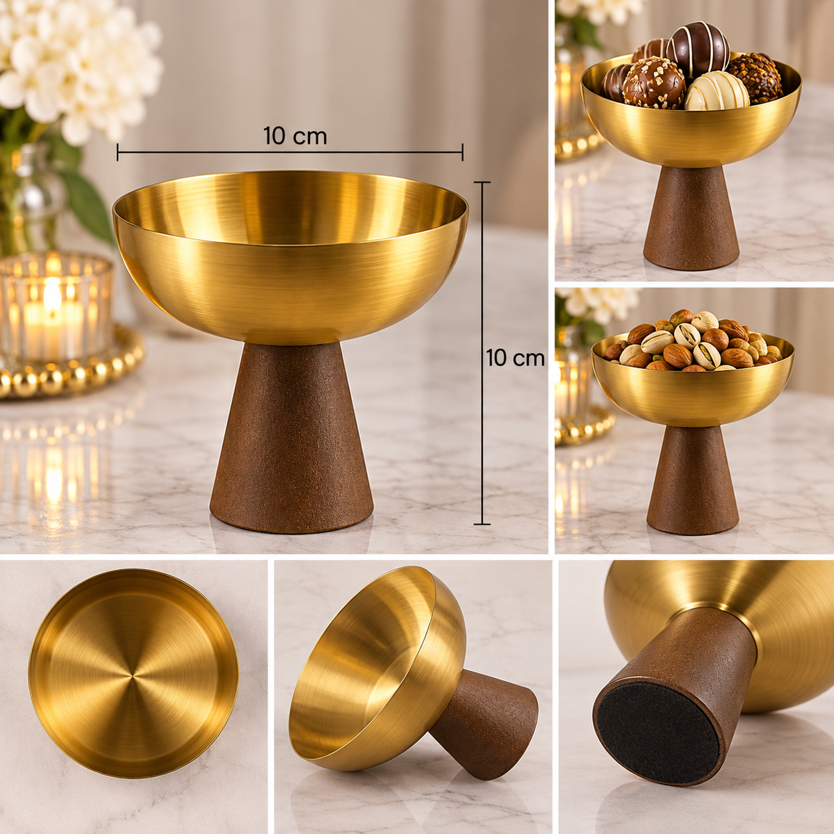 Akasya Ayaklı Gold Sunumluk