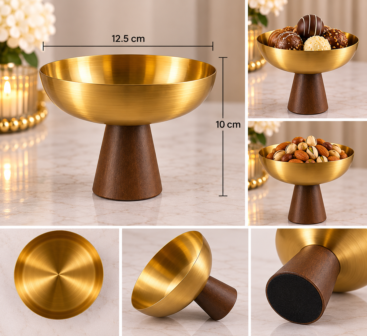 Akasya Ayaklı Gold Sunumluk