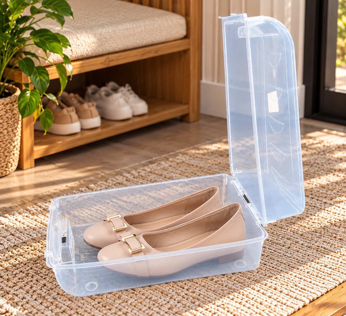 2’li Şeffaf Ayakkabı Kutusu