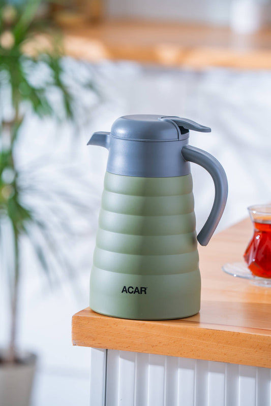 Acar - Karat X Paslanmaz Çelik Boğum Detaylı Termos Yeşil - 1.5 L