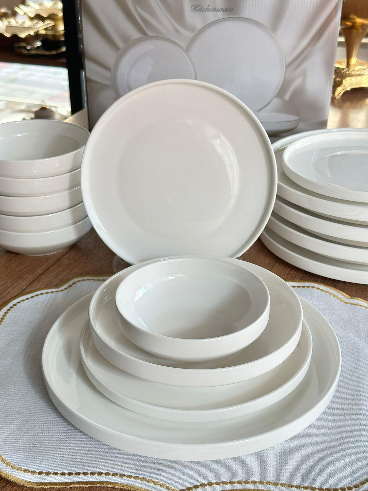 TEKBİR 24 Parça Porselen Yemek Takımı – 6 Kişilik